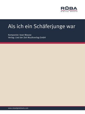 cover image of Als ich ein Schäferjunge war